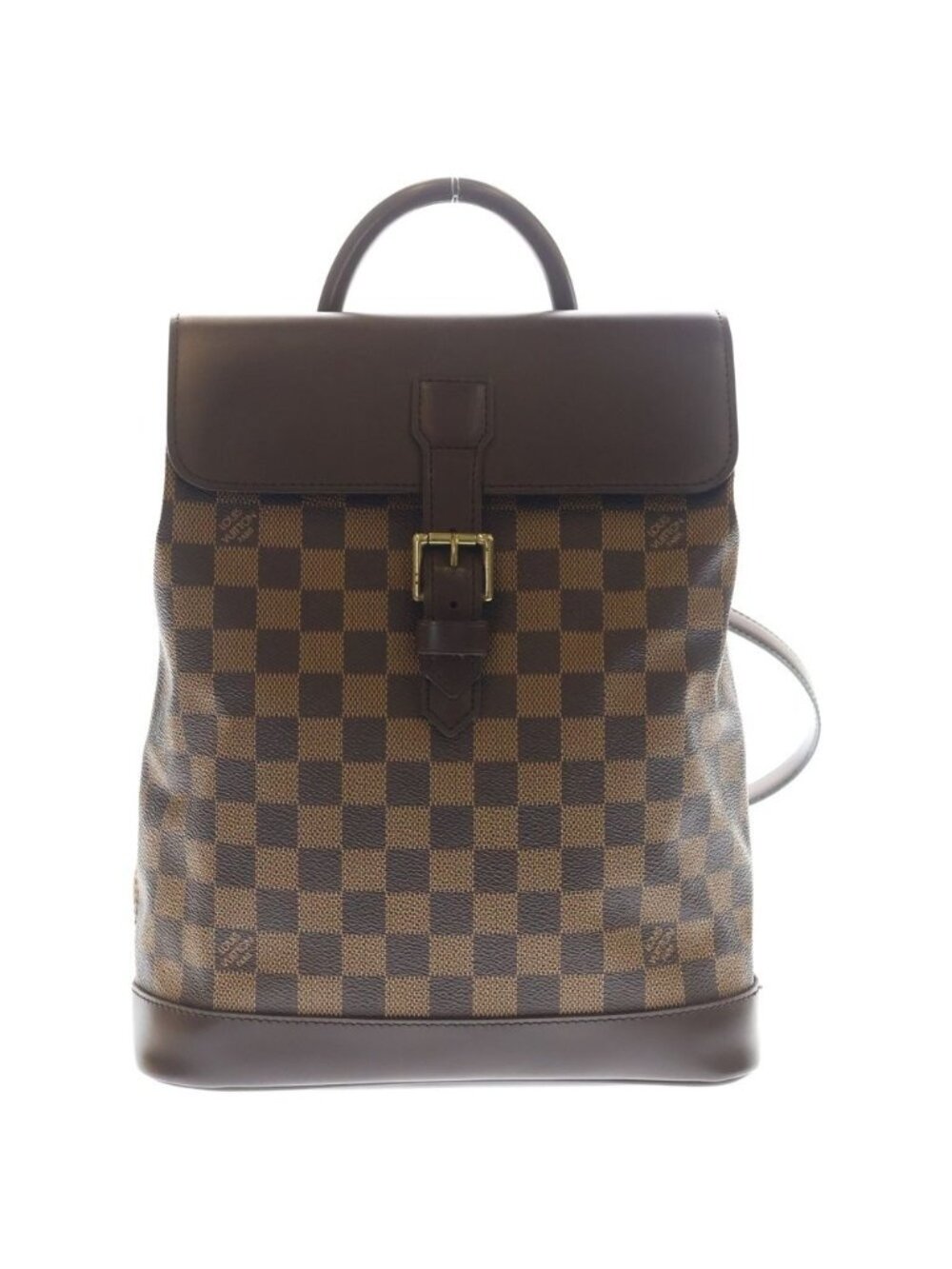 Louis Vuitton Soho Damier Canvas Gold Backpack Brown - Picture 1 of 8